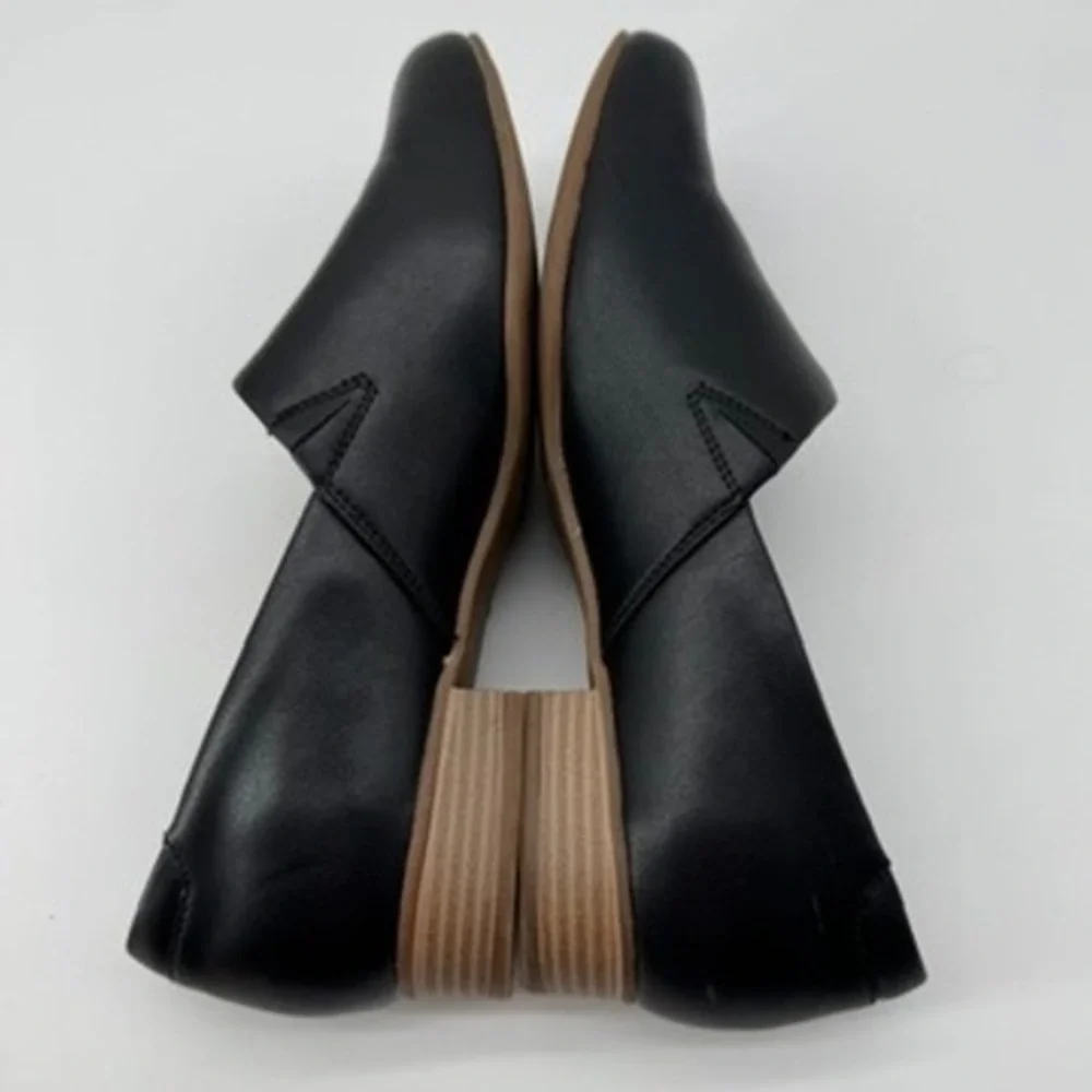 Clarks Juliet Palm Loafers 10 Wide Leather Slip On Low Block Heel Shoes Ortho